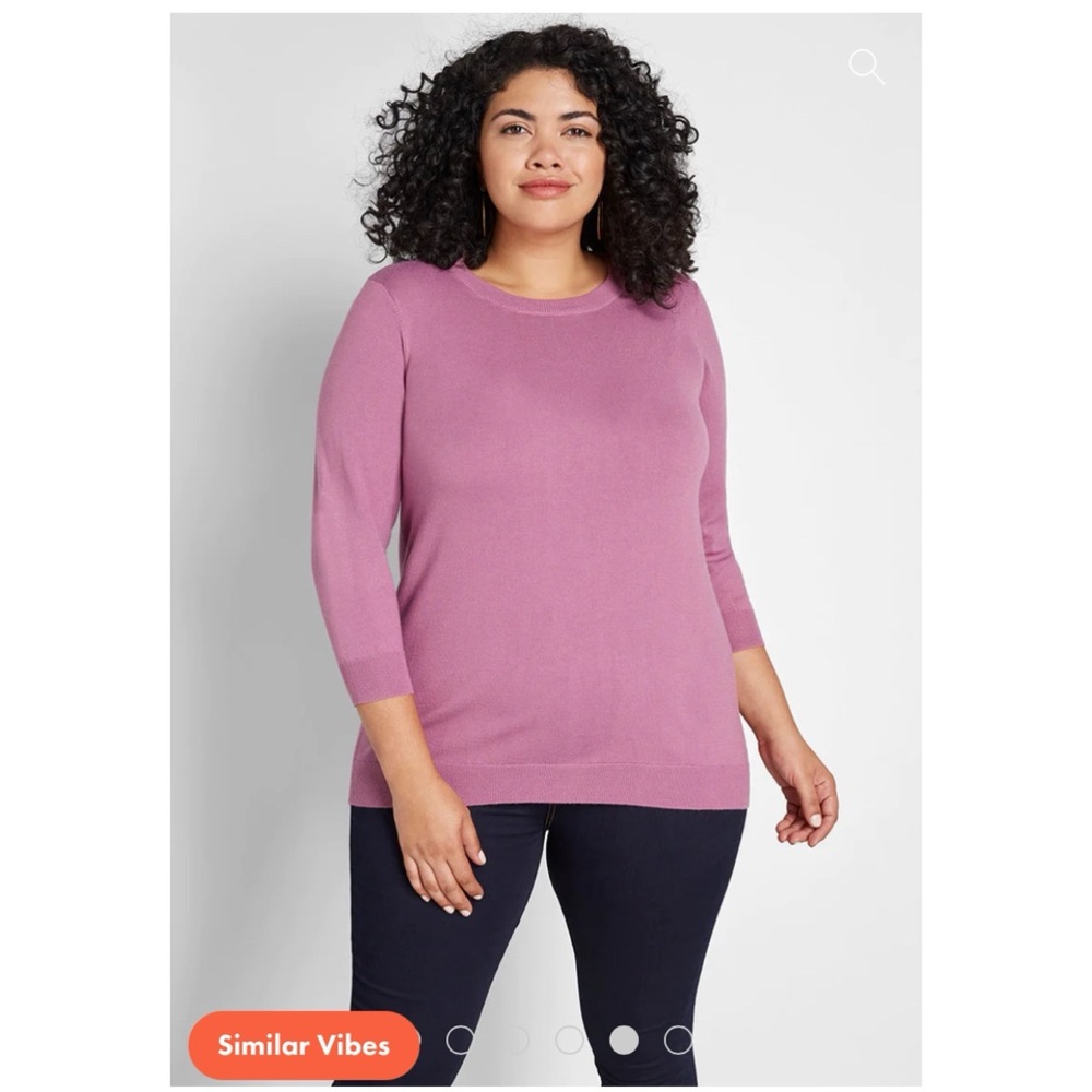 NEW ModCloth 3X Charter School Pullover Sweater, 3/4 Sleeve, Button Shoulder